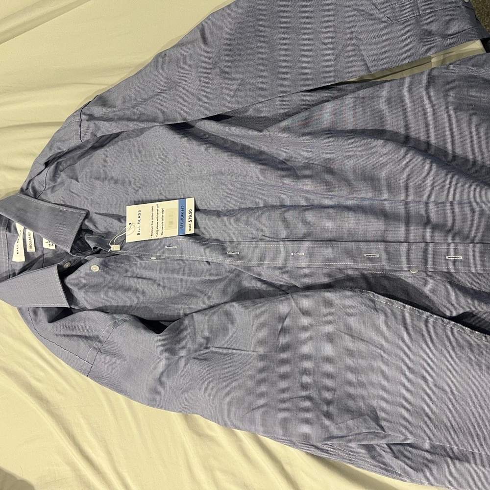Bill Blass Blue Casual Button Down Shirt